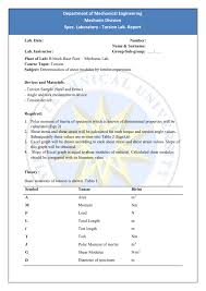 torsion lab report