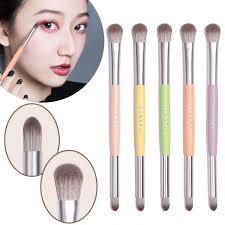 soft makeup brush double ended eye