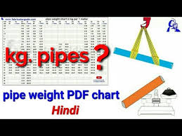 pipe weight pdf chart in kg per meter