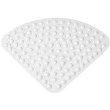 anti mildew quarter circle bathroom mat