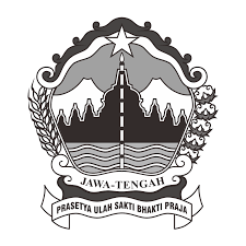 The seal featuring borobudur temple, twin volcanoes, cotton and rice, indonesian flag, bamboo spear, and golden star. Logo Provinsi Jawa Tengah Png Logo Keren