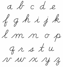 free printable lowercase cursive
