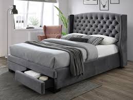 Sareer Ambassador 5ft King Size Dark Grey Upholstered Fabric 2 Drawer Bed  Frame - Archers Sleepcentre