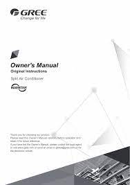 gree owners manual