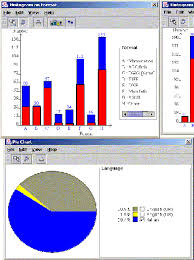 Pie Chart On Language A Histogram On Theme And A Histogram