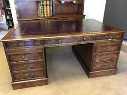 See more ideas about desk, furniture, double sided. A Burr Elm Executive English Made Reproduction Partners Desk Double Sided Ebay