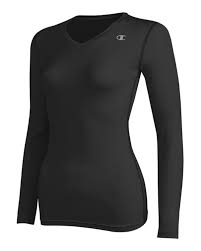 Champion T062 Womens Double Dry Long Sleeve Compression Top