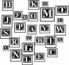 Monogram Letter Alphabet 2 Wall