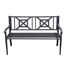 4 ft steel outdoor bench