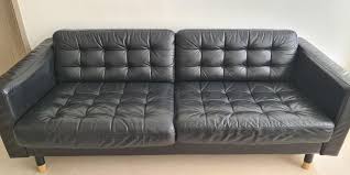 Seater Black Leather Sofa Ikea