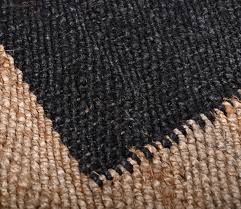 black and brown hand woven jute 2 x