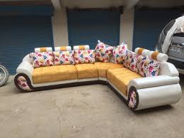 6 seater fabric l shape sofa set