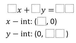 Intercept Form Equations Open Middle