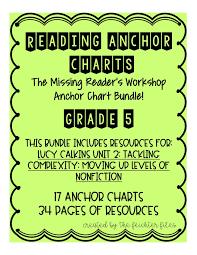 Lucy Calkins Reading Workshop Anchor Charts 5th Grade Ruos