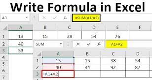 Write Formula In Excel How To Use
