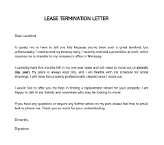 sle early lease termination letter