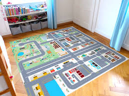 the playmat with roads for toy cars