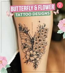 85 best erfly and flowers tattoo ideas