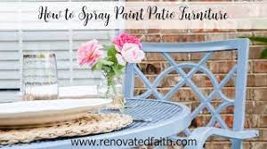 how to spray paint patio furniture