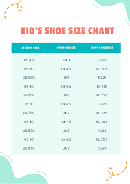 free kids shoe size chart