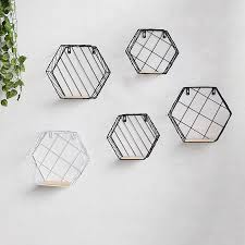 Hexagonal Decorative Shelf White