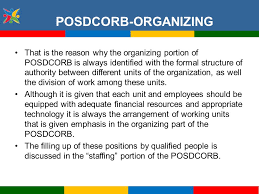 Posdcorb Organizing By Alberto D Pena Ph D Associate