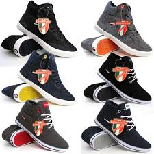 Details About Lambretta Mens Hi Tops Trainers New Ankle Flat Pumps Quilted Fashion Boots Shoes