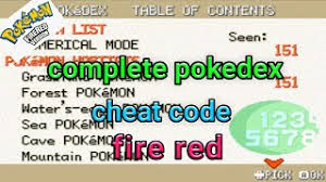 complete pokedex in pokemon fire red