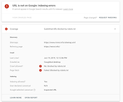 robot txt in google search console