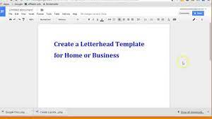 create letterhead layout with google