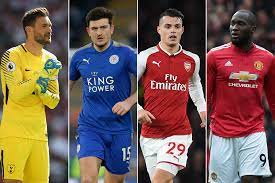premier league players in action at