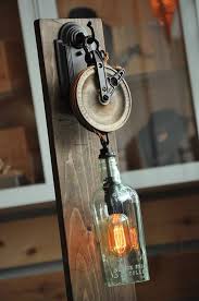 Bottle Lamp Steampunk Lighting Rustic