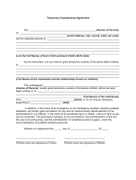 guardianship of a child form fill out