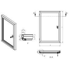 aluminium window with 30 mm frame with