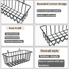 3 Pcs Wire Baskets Wall Grid Panel