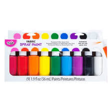 Fabric Spray Paint Rainbow 9pcs