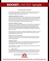 Advertising Agency Agreement Template Word Pdf Business In