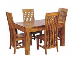 Amart furniture offers a wide range of dining chairs to complement any dining table's design. Brown Recantgle Wooden Dining Table 4 Chair Set Size 72 X42x8 Rs 16080 Set Id 20985971130