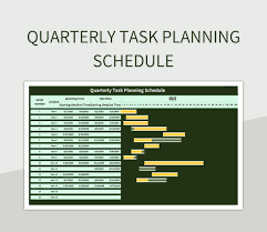 quarterly task planning schedule excel