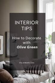 decorate with the olive green color trend