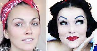 makeup artist transforms herself into