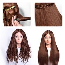 real hair wig doll head fake model head