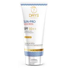 sunpro spf 50 7 days organic