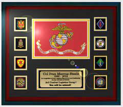 framed usmc flag gift 16 x 20 marine