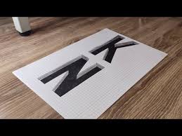 3d drawing letters k and n you