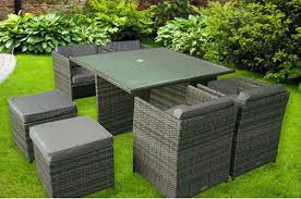 The Chelsea Rattan Cube Dining Set Of