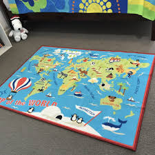 kids rugs play mats world map 100
