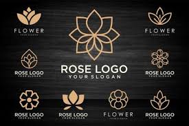 Minimalist Flower Logo Design And Icon