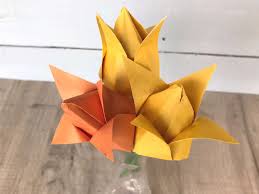 fold a cute 3d origami tulip