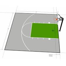 30x30 basketball half court floor kit